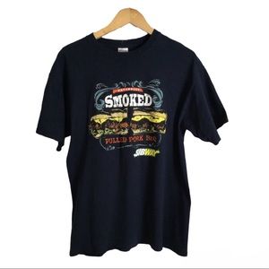 Gildan Subway Front & Back Tee Size Lg.